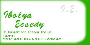 ibolya ecsedy business card